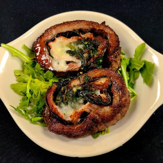 Italian Stuffed Steak Pinwheel.
