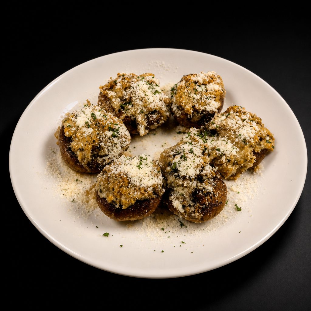Crabmeat Stuffed Mushrooms.