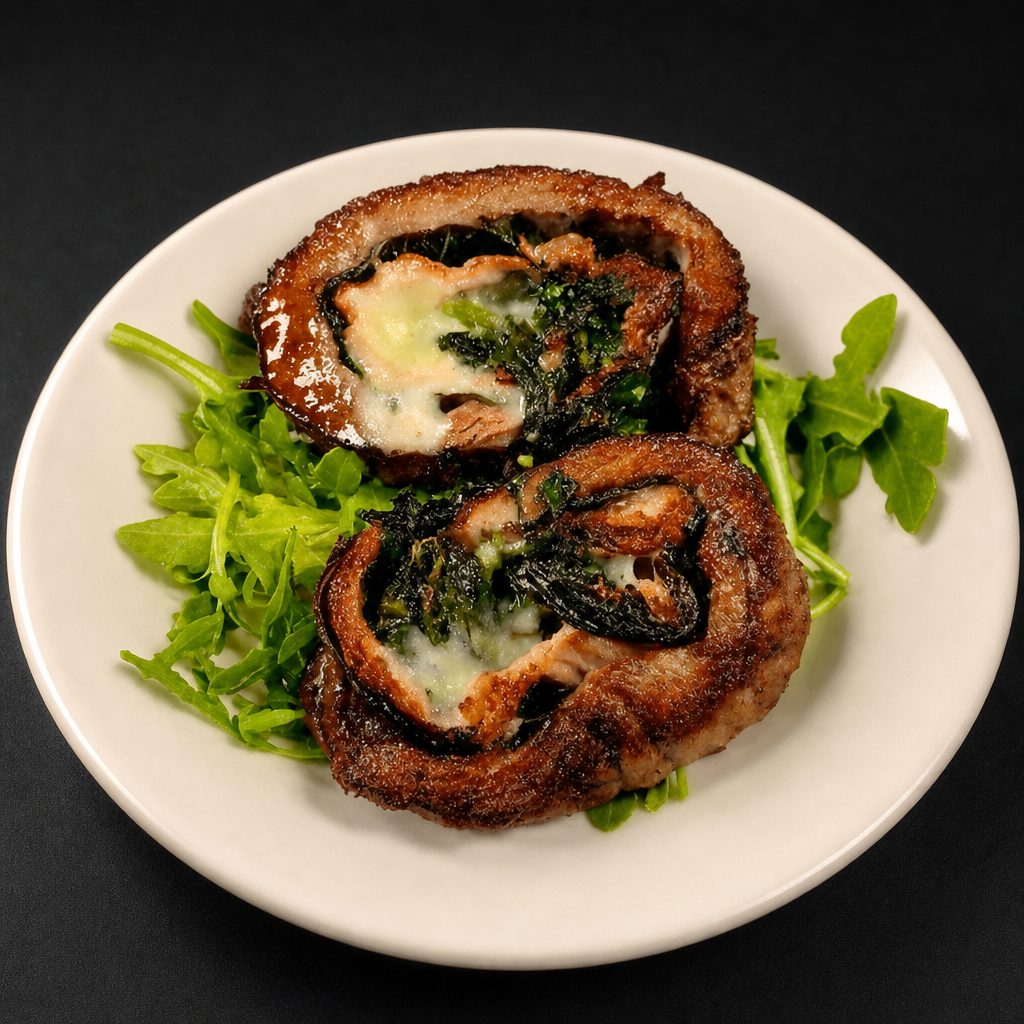 Italian Stuffed Steak Pinwheel.