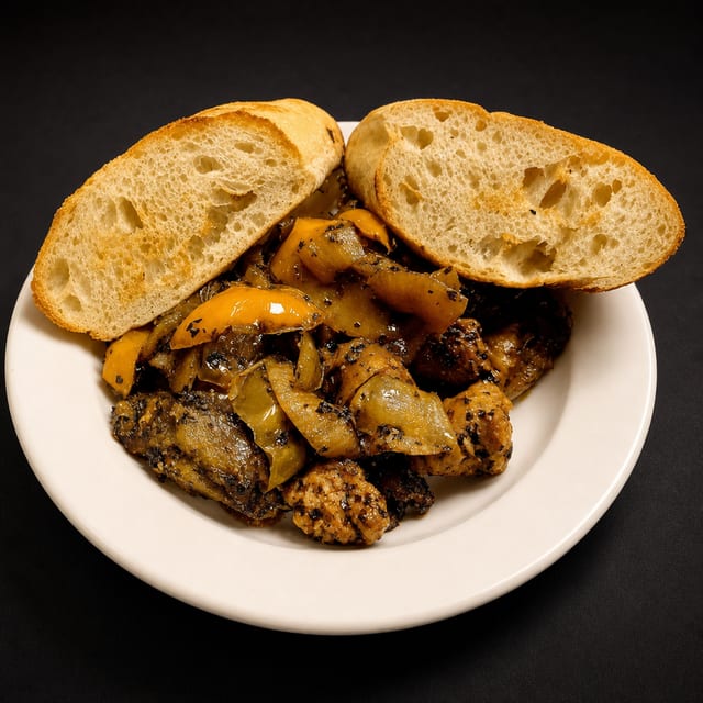Rustic Italian Sausage And Peppers.